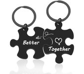 llaveros para parejas o amigos. Regalo original para aniversario, san valentin, cumpleaños. Llaveros encajables. Llaveros originales. Llavero puzle, corazón, dedos divertidos