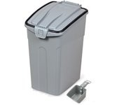 Contenedor de Comida para Mascotas Caja de Alimentos Pienso Tapa Abatible Hermética con Pala para Perros y Gatos
