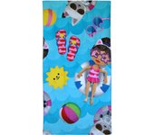 Toalla La Casa de Muñecas de Gabby algodon. Toalla de microfibra suave y absorbente. Perfecta para la playa, piscina o baño con un diseño espectacular.