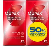 Durex Preservativos Sensitivo Contacto Total 12 Unidades Duplo