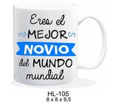 ROYMART TAZA CERAMICA 237ML MENSAJE ERES EL MEJOR NOVIO COMUNION