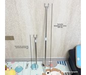Multifunctional telescopic clothes drying rod shower curtain fork rod home simple telescopic clothes drying rod