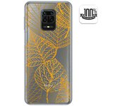 Tumundosmartphone Funda Gel Transparente para Xiaomi Redmi Note 9S / Note 9 Pro diseño Hojas Dibujos
