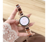 18 20 22mm Resin Metal Strap for Huawei GT 5 gt4 41mm 46mm Women Stainless Steel Band for Samsung Galaxy Watch 7 6 5 4 fe Correa