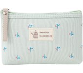 Canvas Printed Makeup Bag For Women Waterproof Portable Instagram Style Student Pencil Case, Travel Storage Toiletries Bag