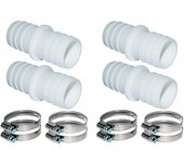Tienda BIT Conector de Manguera de Piscina, onector de Manguera con pinzas de Manguera, adaptador de conector de piscina de 32 mm a 38mm