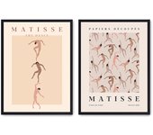 Set de 2 cuadros calidad premium con marco de madera - 30x40 cm o 50x70 cm - POSTER LAB