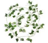 2.1M Artificial Hanging Plant Fake Vine Ivy Leaf Greenery Garland Garden Fence Exterior Decor Wall Wedding Home Party Decor