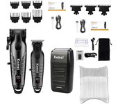 Kemei Hair Clipper Kit for Men, Electric Shaver, Hair Trimmer, Professional Cutting Machine, KM-2290, KM-2293, KM-1102