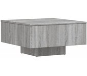 vidaXL Mesa de centro madera contrachapada 60x60x31,5 cm Blanco, Negro, Roble Sonoma Mesita de Salón o Comedor o Auxiliar Mesa de Café Meuble Salón