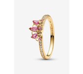 Princesa Disney - Baño de Oro de 14K Pandora - Anillo Tiara de Rapunzel