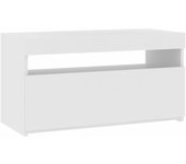 vidaXL Mueble de TV con luces LED 75x35x40 cm, Mueble de Salon, Mueble TV, Mueble TV salon, Mesa de TV, Mueble tele