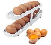 Refrigerator Egg Storage Box Automatic Scrolling Egg Holder Household Large Capacity Kitchen Dedicated Roll Off Egg Storage Rack