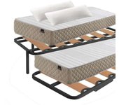 Pack de Descanso Completo Kangu Compuesto por Cama Canguro Completa, 2 Colchones, Juego de Herrajes y 2 Almohadas de Viscoelastica 90x190 cm