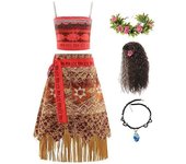 Princess Moana Cosplay for Girls Halloween Fancy Dress Carnival Party Costume