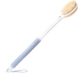 Brosse Dos Douche, Brosse Corps avec Manche Long Réglable 43-60cm, Brosse Douche à Poils Rigides et Souples, Exfoliant Douche pour Femmes, Hommes, Personnes Agées