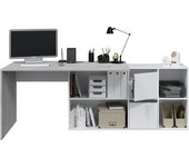 MESA ESCRITORIO OFFICE 74X136X139 CM BLANCO ARTIK Y CEMENTO