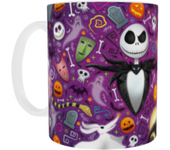 Taza Cerámica Jack Skellington y Sally Stamina Pesadilla Antes de Navidad Desayunlo Ideal para Regalo y Para Fans
