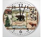 Reloj de pared con diseño de ciervos, diseño de vida silvestre, reloj de madera vintage, 10 relojes silenciosos de cuarzo que no hacen tictac, funciona con pilas, para sala de estar, cocina, dormitorio, granja, decoración del hogar, regalo de cumpleaños y