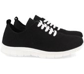 Davinia Shoes Zapatillas ecologicas para Mujer, Fabricadas con materiales 100% reciclados y Ecologicos.  Resistentes al Agua y el Calor. Eco friendly y fio.Fabricado en España. Shoes&Blues.es ECO01-Negro
