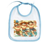 MERCHANDMANIA BABERO COLOR playa amigos fiesta tumbona arena agua baby bib