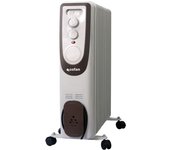 Cofan Radiador de Aceite Blanco 11 Elementos Termostato Regulable Seguridad Antiincendios Control Antivuelco Ruedas Giratorias Ideal para 25 M2