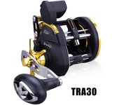 Sougayilang Saltwater Fishing Reels Cast Drum Wheel Trolling Casting Reel Boat Ocean Fishing Reel Round Baitcasting Reel Pesca