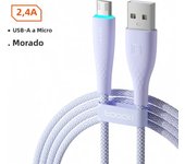 Toocki 2.4A Micro USB Cable Fast Charge For Huawei Xiaomi Samsung S7 S9 S10 LED Indicator Android Mobile Phone USB 2.0 Data Cord