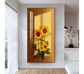 Vintage Flowers Canvas Prints Painting Nordic Wall Art Chic White Yellow Flower Sunflower Posters Decor Living Room Decoration