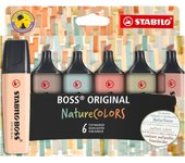 Marcadores Stabilo BOSS ORIGINAL Naturecolors (8 Colores) - Estuche Incluye Verde Barro Verde Tierra Ocre Oscuro Siena Beige Gris Cálido