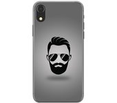 Tumundosmartphone Funda Gel Tpu para Iphone XR Diseño Barba Dibujos