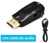 HDMI-compatible to VGA Adapter Converter, with 3.5mm Audio Cable Video Jack, Full HD PC Laptops For Xbox PS4 TV Box to Projector