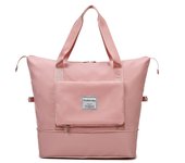 SOMY Bolsa de viaje plegable de gran capacidad, bolsa de viaje ligera e impermeable, mochila de fin de semana, bolsa deportiva separada seca y húmeda, bolsa de herramientas ajustable de 25 L/36 L (8)