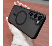 For Magsafe Translucent Case For Samsung Galaxy S25 S24 Ultra S23 Plus S22+ Shockproof Magnetic Wireless Charging Bumper Cover