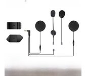 2 In1 Earphone Headset with Mounting Clip Double-Sided Tape Base for EJEAS Q7 Motorcycle Helmet Intercom