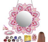 DIY Diamond Pintura espepejo artesanía Kit, Mandala maquillaje Espejo Niños Gift de Cumpleaños Juguete para edades 5-12