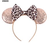Disney Mickey Mouse Oor Hoofdbanden Frozen Elsa Anna Strik Pailletten Hoofdband Kids Party Cadeau Kinderen Diy Haaraccessoires