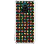 Funda compatible con Xiaomi Redmi Note 9S - Note 9 Pro - Patron Comecocos Fondo Negro