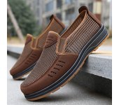 Zapatos de hombre de gran tamaño, zapatos de verano para hombre, zapatos de tela antiguos de Beijing, zapatos casuales transpirables para papá, zapatos para ancianos, zapatos de malla