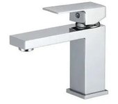 VALAZ Segura Grifo monomando de lavabo cuadrado de latón de 14x16 cm en color cromado