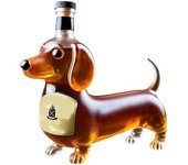Botella de whisky de perro salchicha, decantador de whisky de perro salchicha para amantes del whisky (D)
