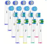 Braun Oral B Eléctricos Cabezales de Dientes, Cabezales de Repuesto-incluye Precision, Floss, Cross, Sensitive (16 Blanco)