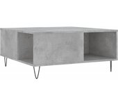 vidaXL Mesa de centro madera contrachapada 80x80x36,5 cm Blanco, Negro, Roble Sonoma Mesita de Salón o Comedor o Auxiliar Mesa de Café Meuble Salón