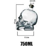 100-750ML Creativity Glass Skull Head Cup Vodka-Shot Whiskey Wine Drinking Bottle Decanter Drinkware Bar Tools Halloween Gifts
