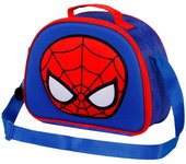 Marvel Spiderman Bobblehead Bolsa Portamerienda 3D, Azul