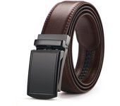 Men Genuine Leather Belt Metal Automatic Buckle Ratchet Cowskin Belts for Jeans Leather Strap Belts for Men Pants Waistband Реме