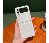 Wireless Charge for Samsung Galaxy Z Flip 6 5 4 3 Case Magnet Cover for Magsafe Metallic Paint Liquid Silicone Shell Lens FIim