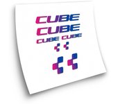 Pegatinas compatibles con cuadro bici Cube x8 degradado