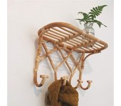 Ganchos para abrigos, 1 percha de ratán para ropa, organizador de pared para abrigos, chaquetas, sombreros, toallas de mano, accesorios de baño