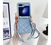 Crossbody Leather Phone Case for Samsung Galaxy Z Flip 6 5 4 3 Flip6 Flip5 Flip4 Flip3 Wallet with Card Holder Protective Cover